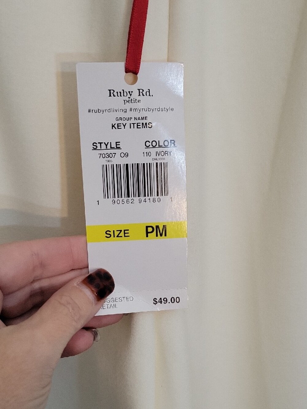 Ruby Rd. Cream Straight-Leg Ponte Pants - Picture 4 of 7